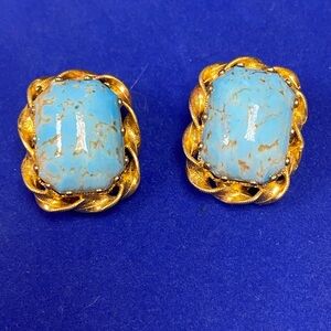 Vintage Austria Glass Clip Ons